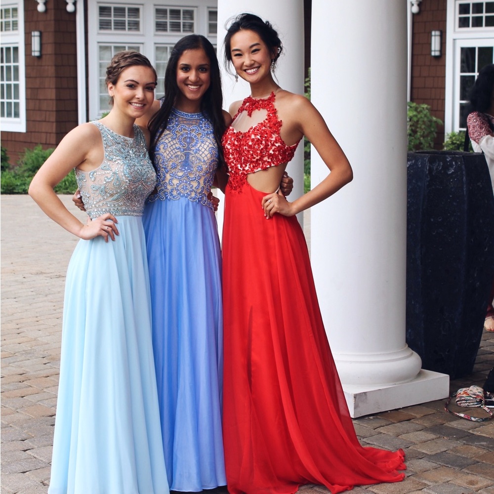 Red Cutout Prom Dress